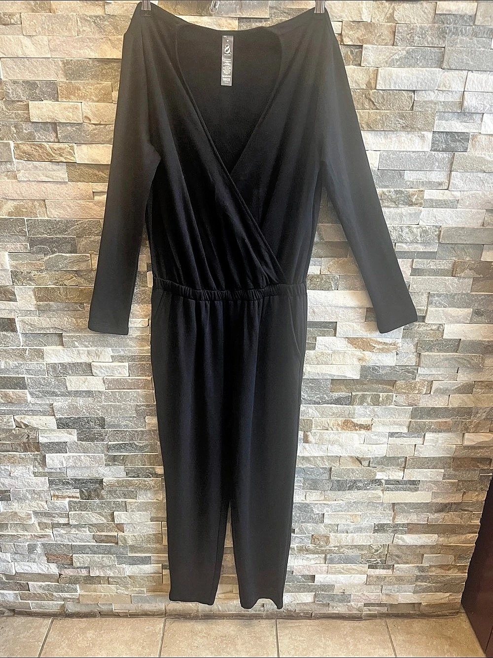 Loud & Grey Black Wrap Front Jumpsuit Size Medium